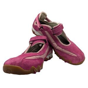 Mephisto Pink Suede Mary Jane Comfort Shoe Size Womens 9.5
